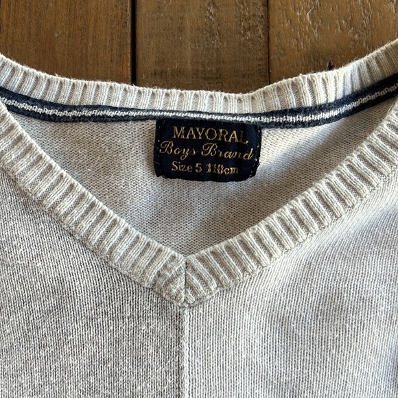 Mayoral color block vneck sweater - Picture 4 of 5